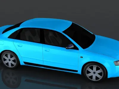 Audi S4 2004 Low-poly 3D model
