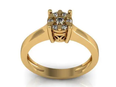 daimond ring 3D print model get