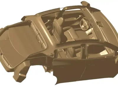 Tesla Model Y AWD 2022 Interior 3d scan model 3D model