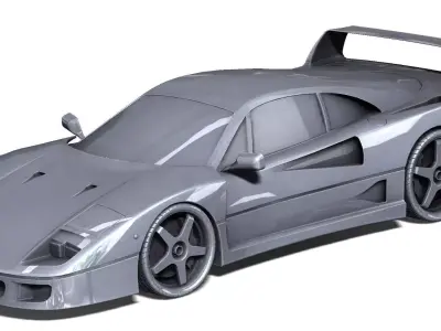 Ferrari F40 - Your Childhood Dream Car Ready for 3D Printing  3D print model