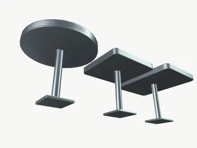 Retro Dinner Tables 3D model
