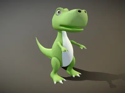 Cartoon Tyrannosaurus Low-poly 3D model