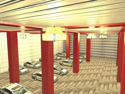 Car Factory Low-poly 3D model