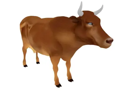 Cow Rigged 3d Model Low-poly 3D model