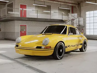 Porsche Carrera RS 1972 - Car Classic Low-poly 3D model