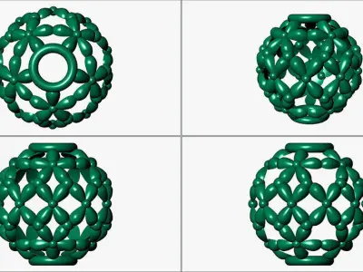 Spherical beads 3D print model buy