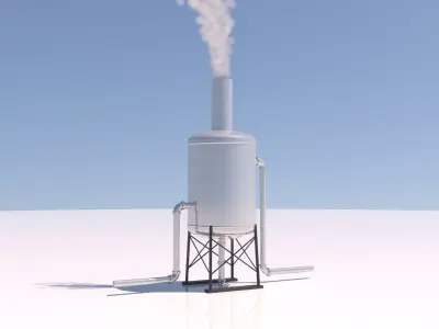 Refinery Industrial Furnace 05 3D model