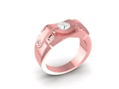 LUXURY DIAMOND RING 44 3D print model