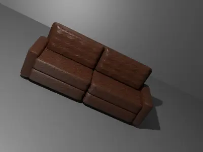 black friday leather sofa by cyberalex Free 3D model