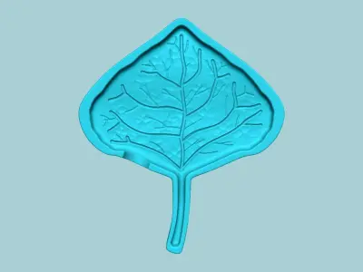 Black Poplar Leaf - Molding Artificial EVA Craft 3D print model