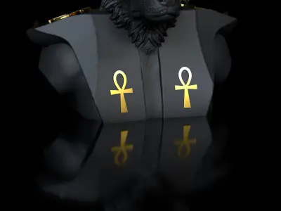 Dog  Australien Border Anubis angry  3D print model