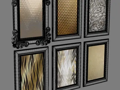 Luxury classic frame pictures 3D model