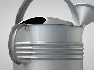 Metal watering can 3D model
