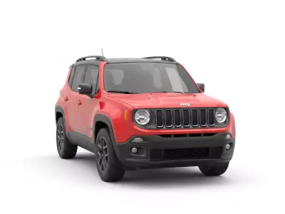Jeep Renegade 2015 Compact Urban Off Road SUV Low-poly 3D model