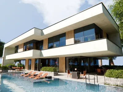 2026 Modern Modular house 1 for Blender Eevee and Cycles 3D model