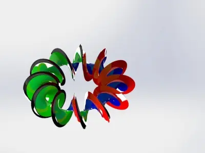 Spiral Torus 2 Free 3D model