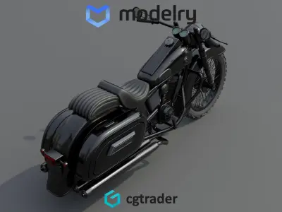 Cruiser Motorcycle 3D model