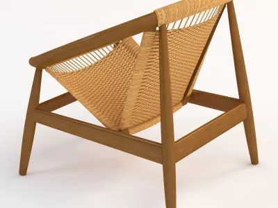 Danish Modern Ringstol Chair By Illum Wikkelso 3D model