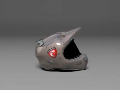 Helmet msi design gaming Low-poly 3D model