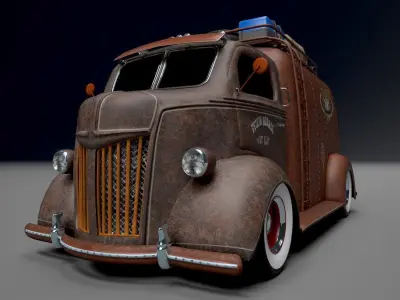 Food Truck Oldschool 3D model