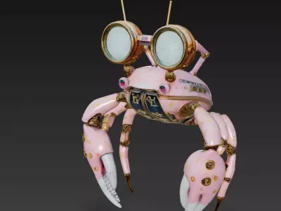 Luxury Mecha Crab - Fashion Robotic Sculpture 3D Model 3D print model