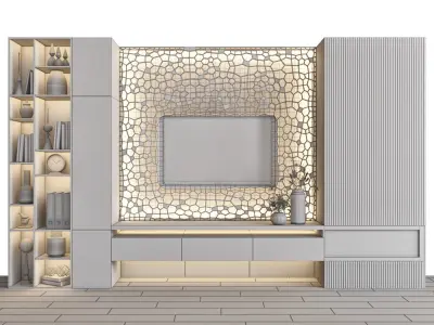 TV wall 18 3D model