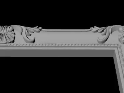 mirror ornate gold frame 3D model purchase