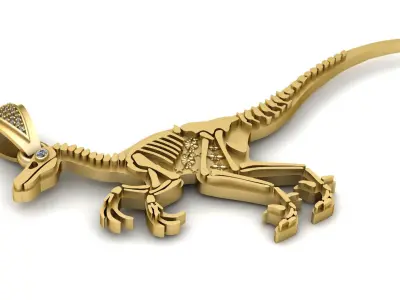 DRAGON ANIMAL DIAMOND PENDANT 3D PRINTABLE MODEL  3D print model