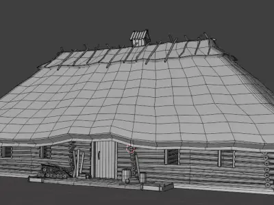 Slavic Peasant Cottage Free low-poly 3D model