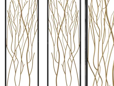 George oliver 2 piece metal branch wall decor 3D model