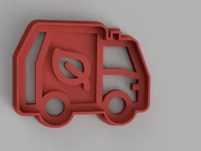 SET 5 COOKIE CUTTER 3D print model truck car 3D print model