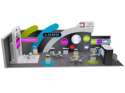Booth Exhibition Stand a465b 3D model