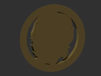 hannya ornate golden lion head 3D print model