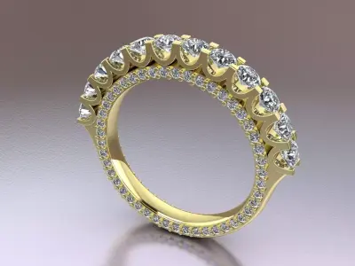 BEUTIFULL RING WITH STONES 3D PRINTING MODEL 3D print model