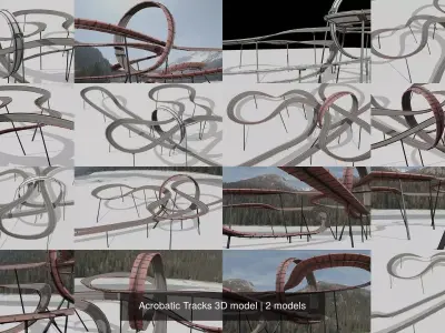 Acrobatic Tracks 3D model 3D Model Pack