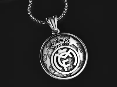 Real Madrid Necklace Campeone Champions League Pendant 3D print model
