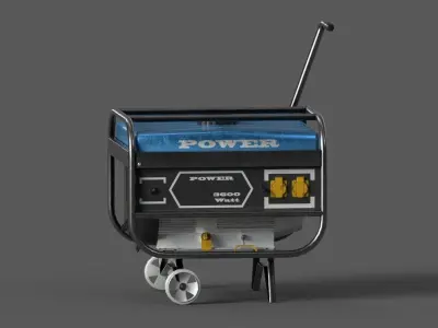 power engine Low-poly 3D model
