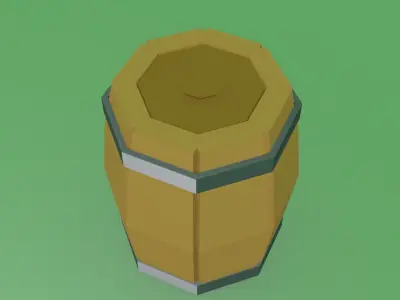 Closed Barrel Free low-poly 3D model