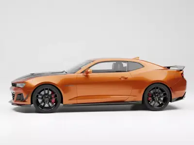 High Performance Muscle Car Low-poly 3D model