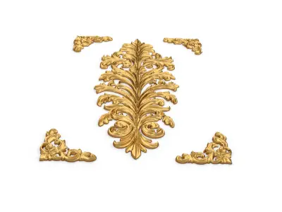 Classic decor ornament carved 45 3D model