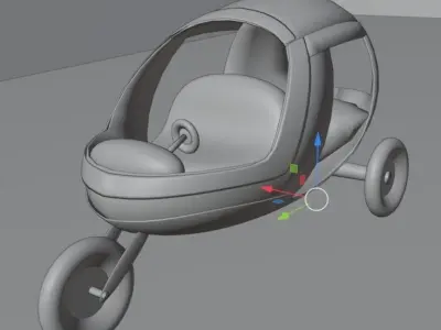 Multi-purpose hybrid electric self-charging solar tricycle 3D model