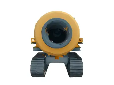 Tracked Industrial Cement Mixer 3D Model Low-poly 3D model