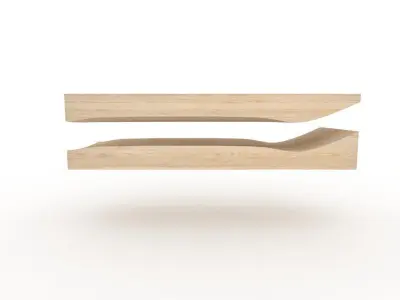 Old school shape skateboard mold- ready to be milled 3D model