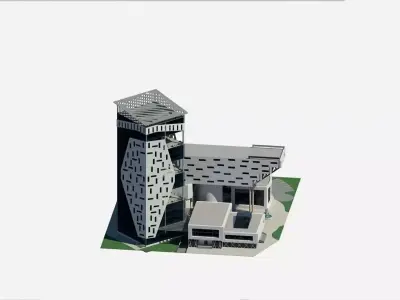 central bank  compelete revit project 3D model