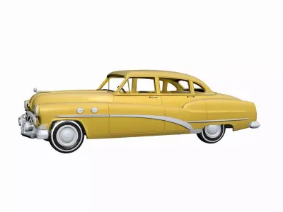1950s Buick 3D Model Classic American Luxury Sedan 3D model