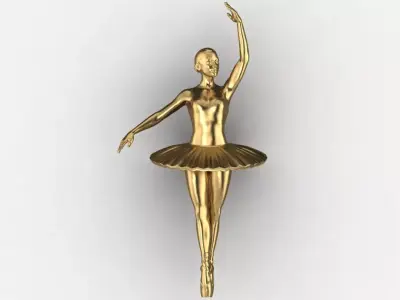 ballet pendant 05 3D print model
