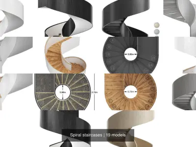 Spiral staircases 3D Model Pack