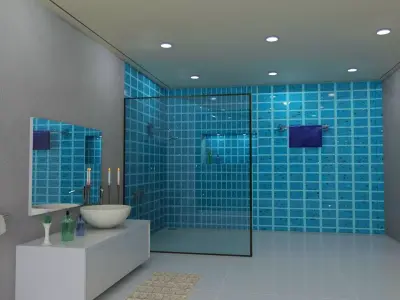Luxurious bathroom 3D model