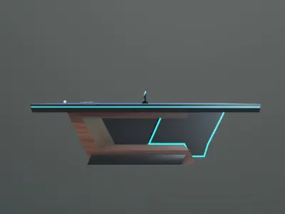 Table Tennis Lowpoly Low-poly 3D model