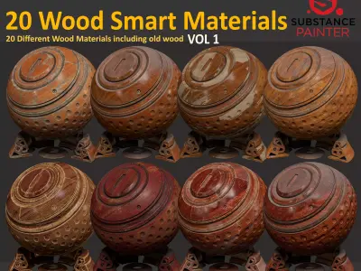 20 Wood Smart Materials - Vol1   Texture